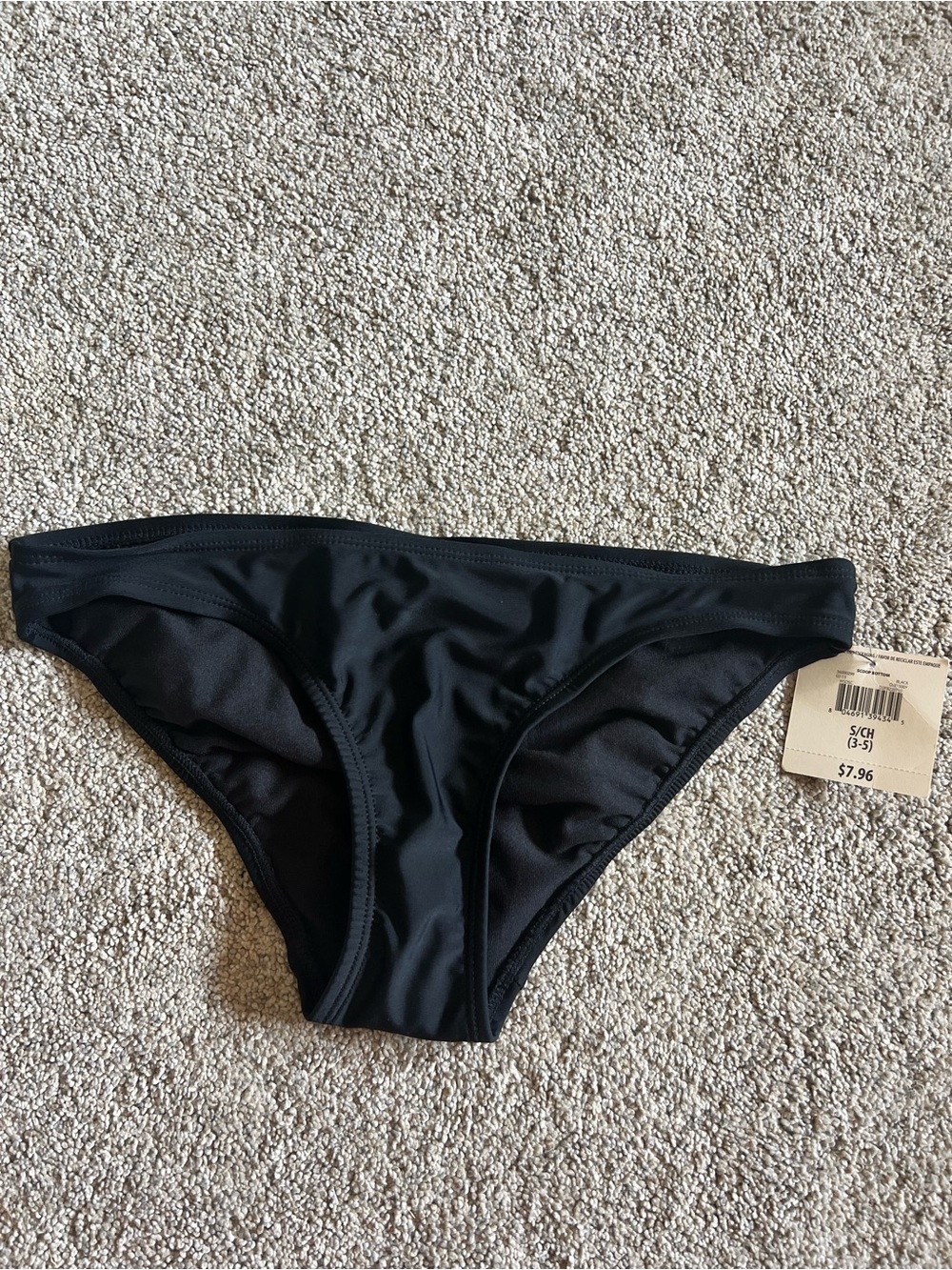 OP Black Bikini Bottom with Pink Logo Tag